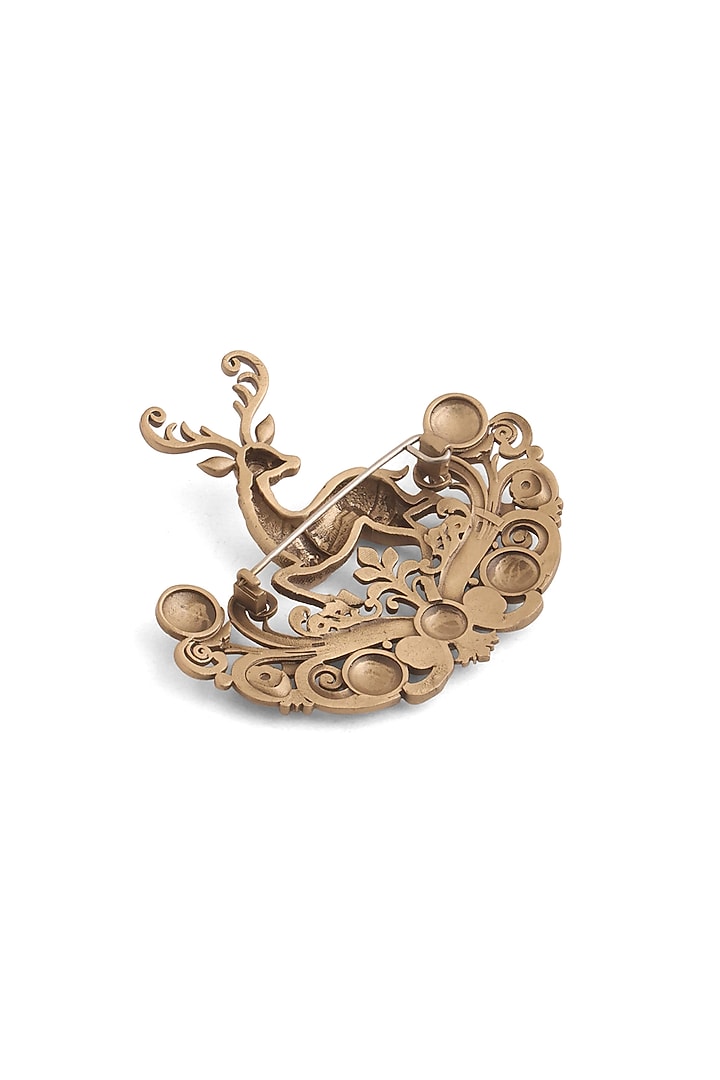 Antique Gold Royal Mrig Brooch by Cosa Nostraa at Pernia's Pop Up Shop