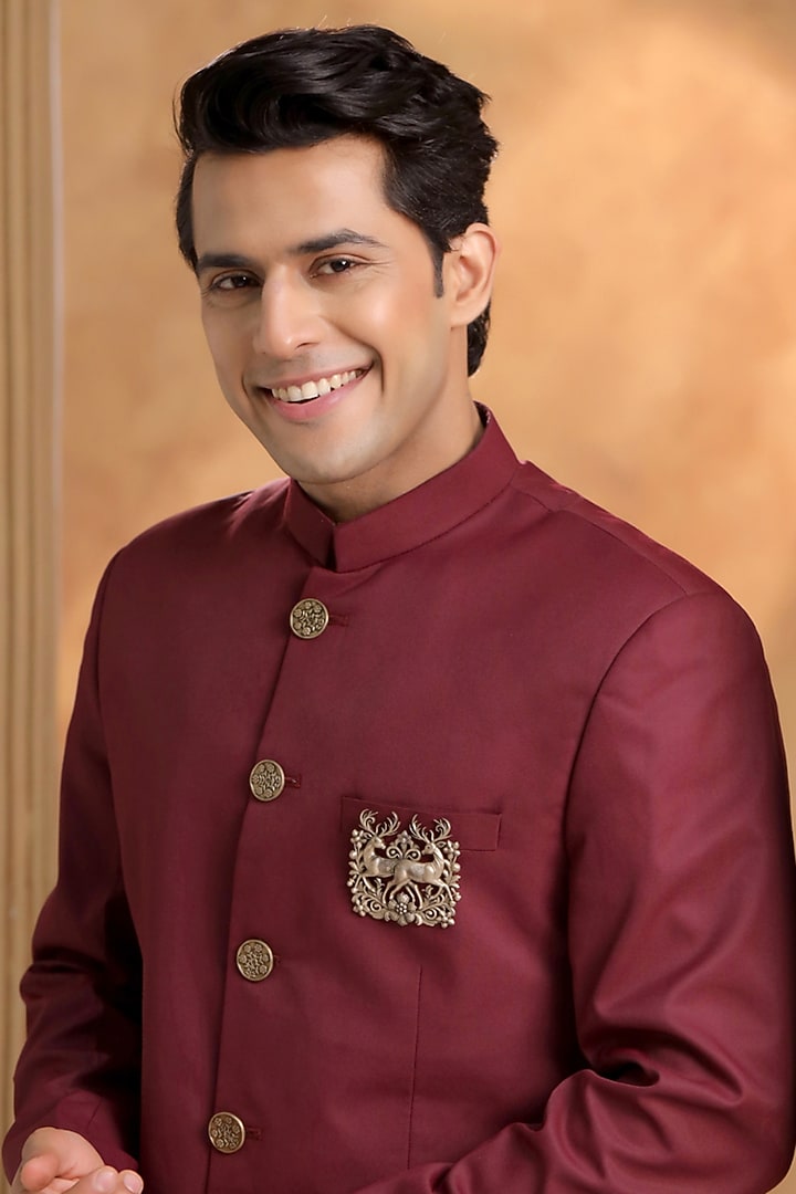 Antique Gold Twin Deer Brooch by Cosa Nostraa at Pernia's Pop Up Shop