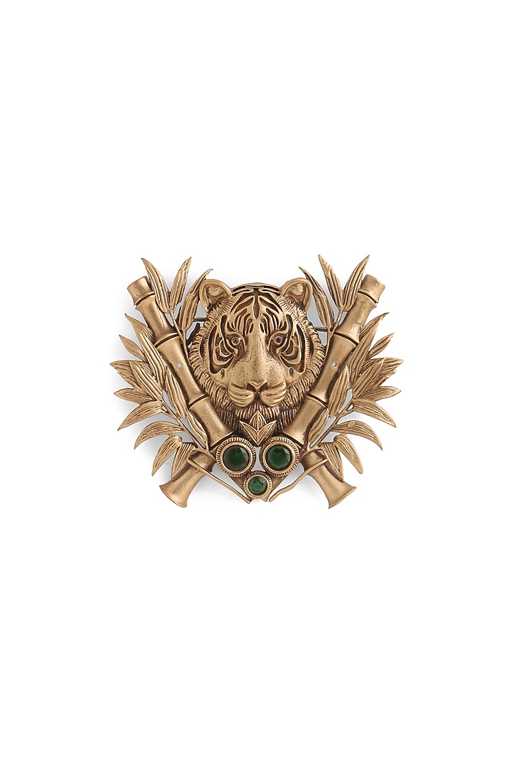 Antique Gold Royal Bengal Tiger Brooch by Cosa Nostraa at Pernia's Pop Up Shop