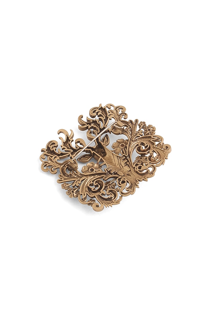 Antique Gold Antler Majesty Brooch by Cosa Nostraa at Pernia's Pop Up Shop