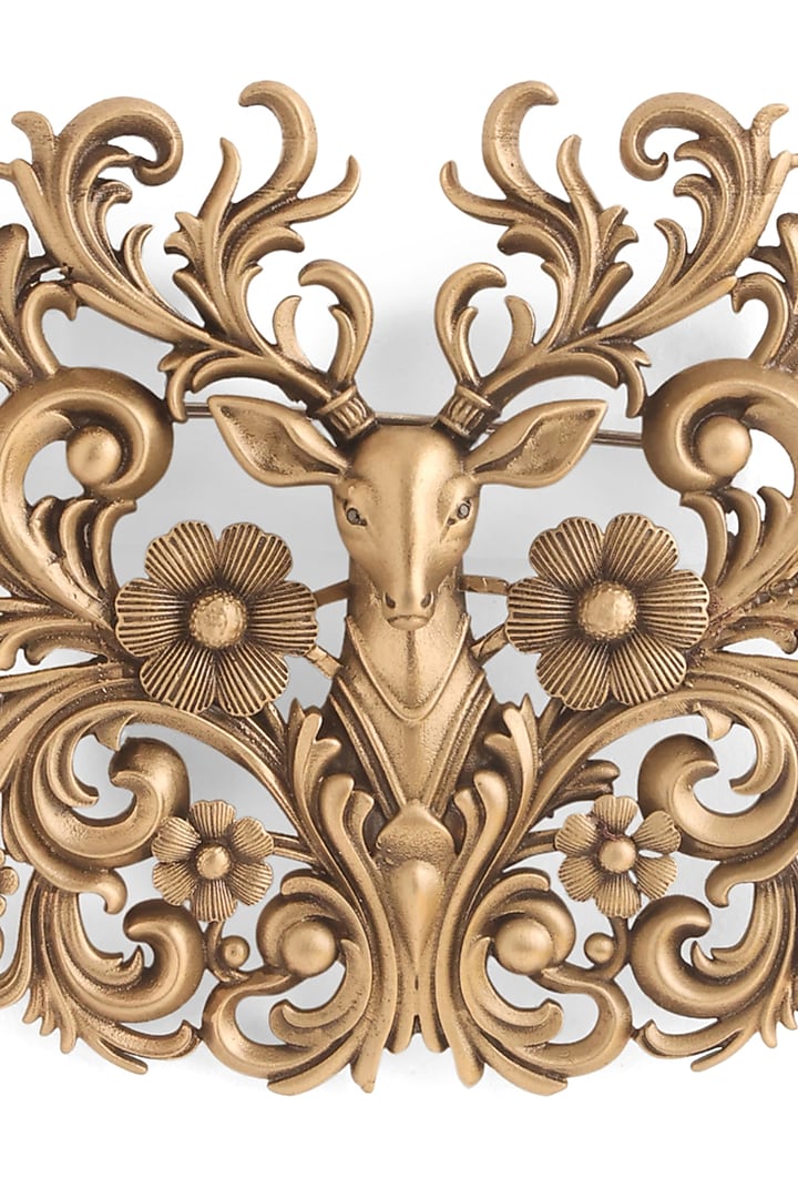 Antique Gold Antler Majesty Brooch by Cosa Nostraa at Pernia's Pop Up Shop