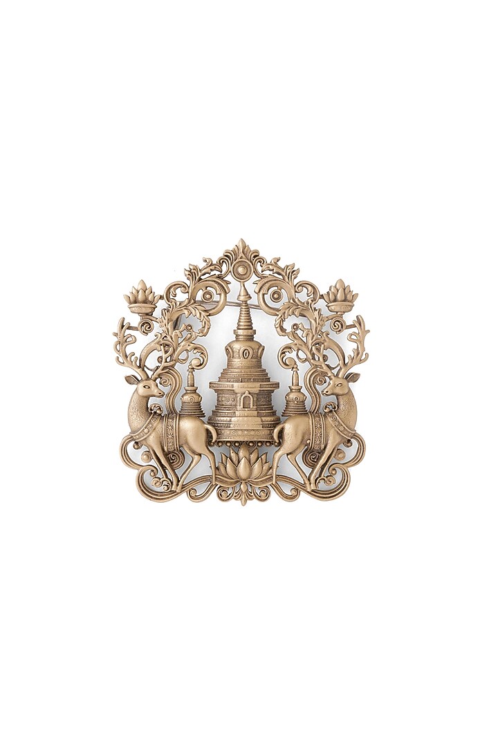 Antique Gold Temple Guardian Brooch by Cosa Nostraa at Pernia's Pop Up Shop
