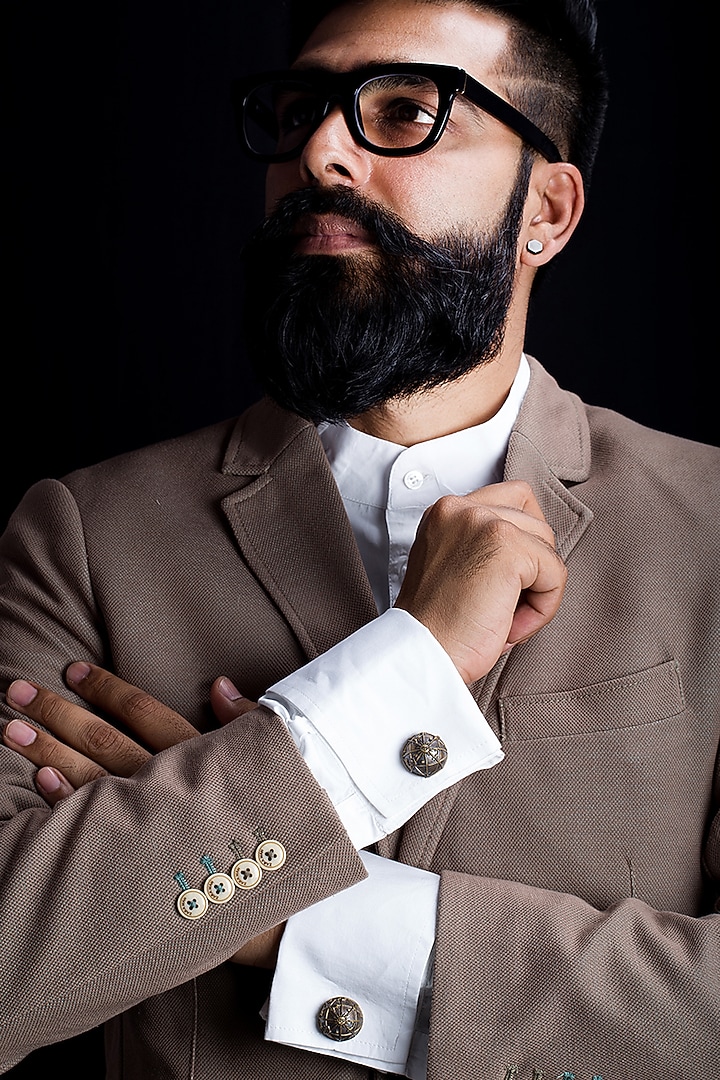 Antique Gold Greek God Brooch Set by Cosa Nostraa at Pernia's Pop Up Shop