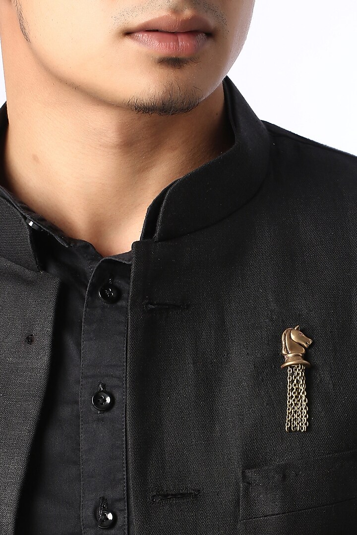 Antique Gold Knight Brooch by Cosa Nostraa at Pernia's Pop Up Shop
