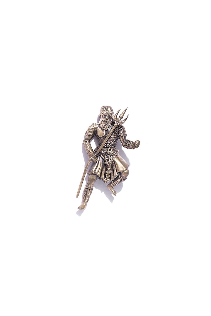Antique Gold Brass Poseidon Brooch by Cosa Nostraa at Pernia's Pop Up Shop