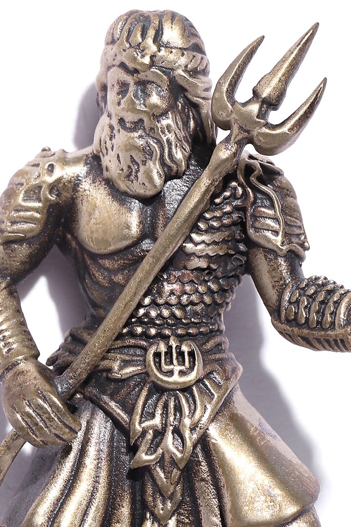 Antique Gold Brass Poseidon Brooch by Cosa Nostraa at Pernia's Pop Up Shop