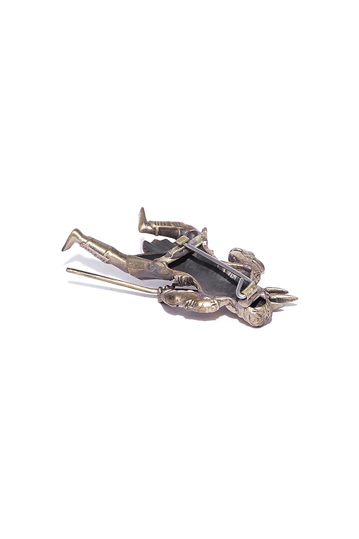 Antique Gold Brass Poseidon Brooch by Cosa Nostraa at Pernia's Pop Up Shop