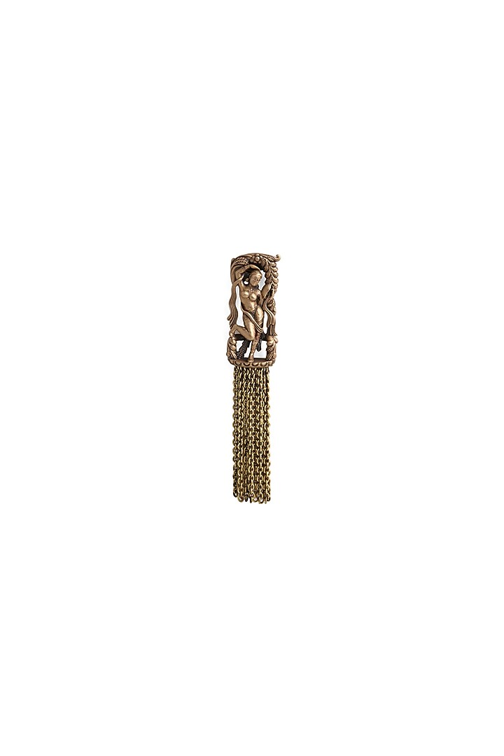 Antique Gold Brass Apsara Brooch by Cosa Nostraa at Pernia's Pop Up Shop