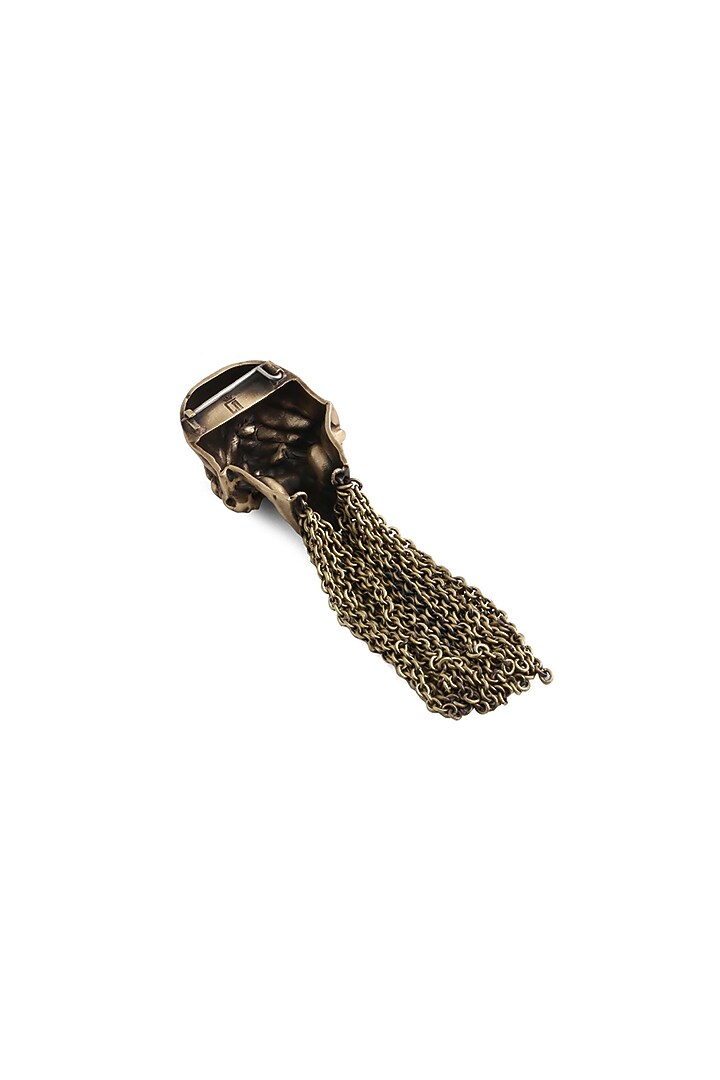 Antique Gold Skull Brooch by Cosa Nostraa at Pernia's Pop Up Shop