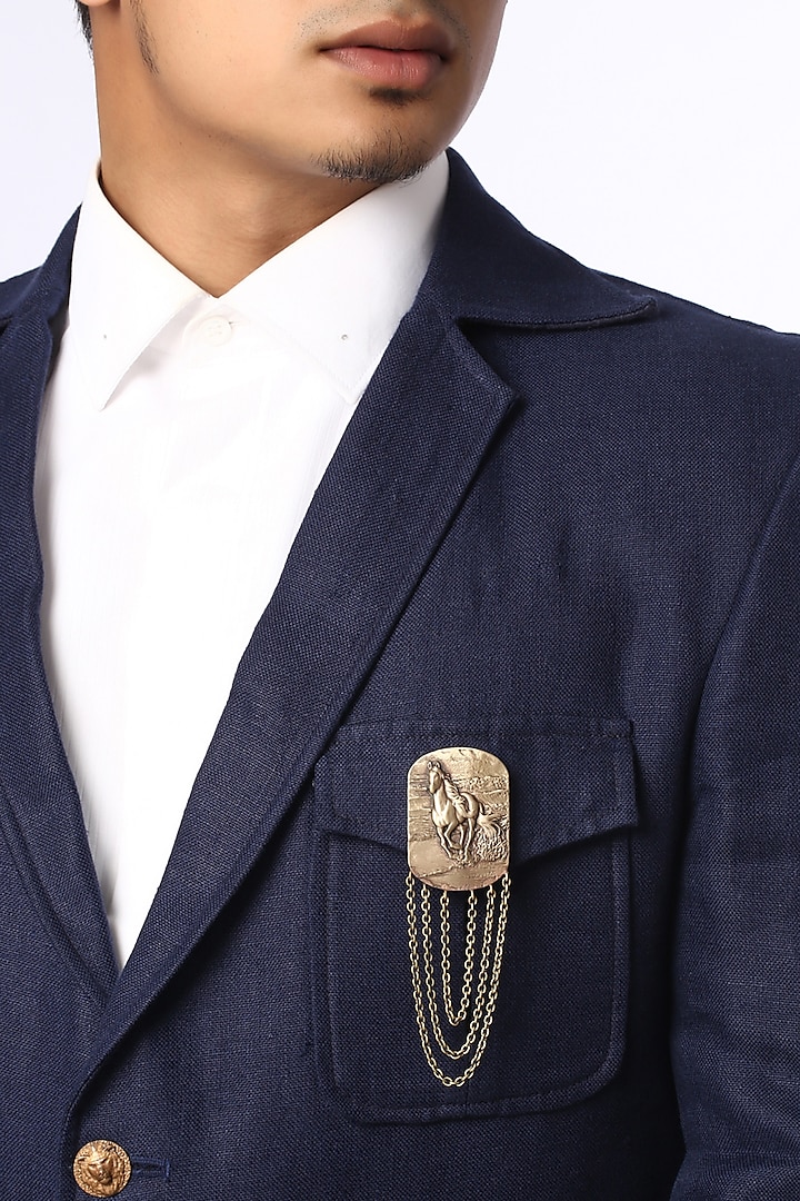 Antique Gold Brass Horse Brooch by Cosa Nostraa at Pernia's Pop Up Shop