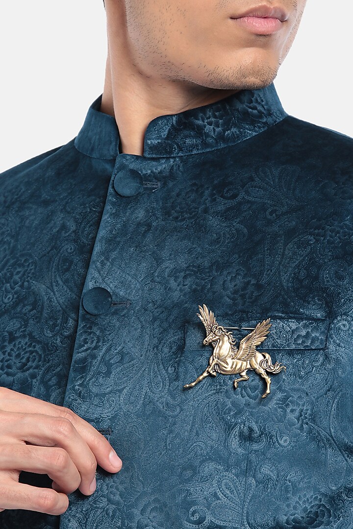 Antique Gold Brass Pegasus Horse Brooch by Cosa Nostraa at Pernia's Pop Up Shop