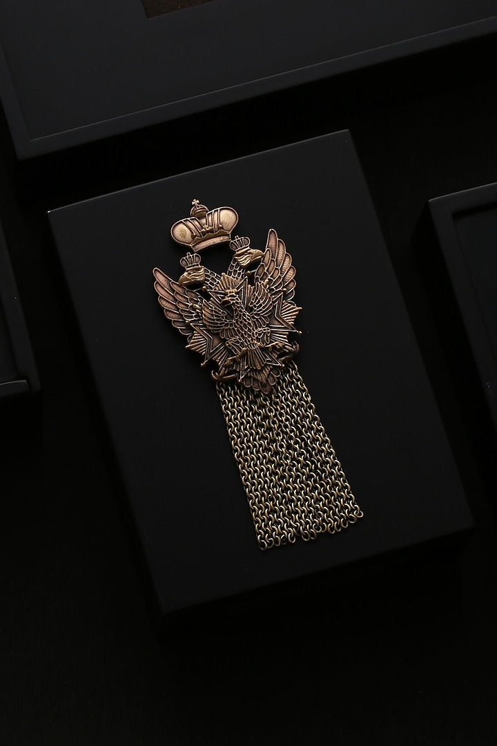 Antique Gold Duo Phoenix Brooch by Cosa Nostraa at Pernia's Pop Up Shop