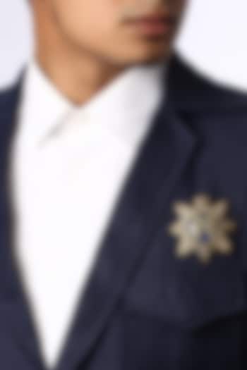 Antique Gold Brass Emblem Brooch by Cosa Nostraa at Pernia's Pop Up Shop