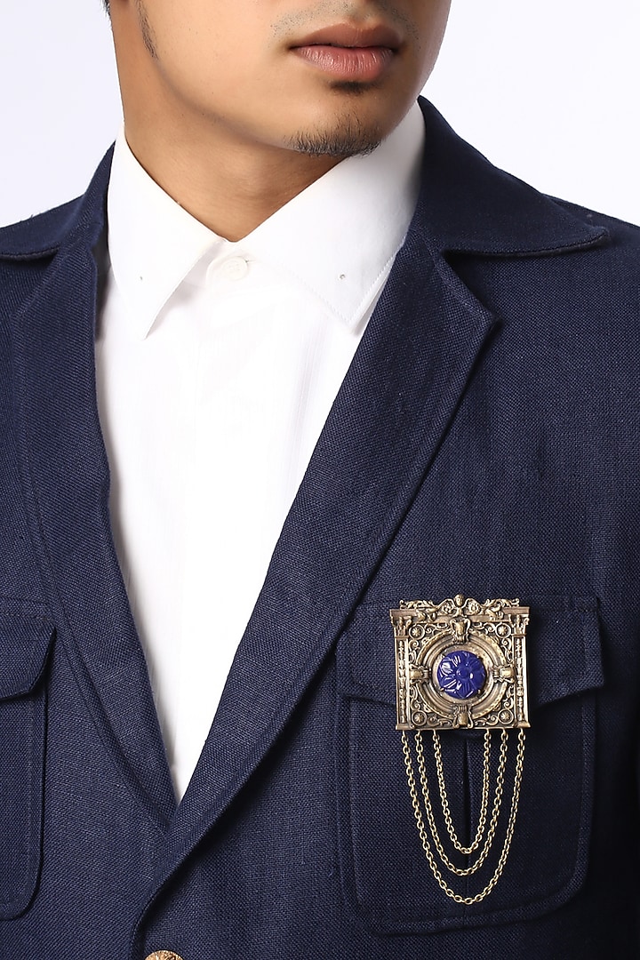 Antique Gold Clock-House Brooch by Cosa Nostraa at Pernia's Pop Up Shop