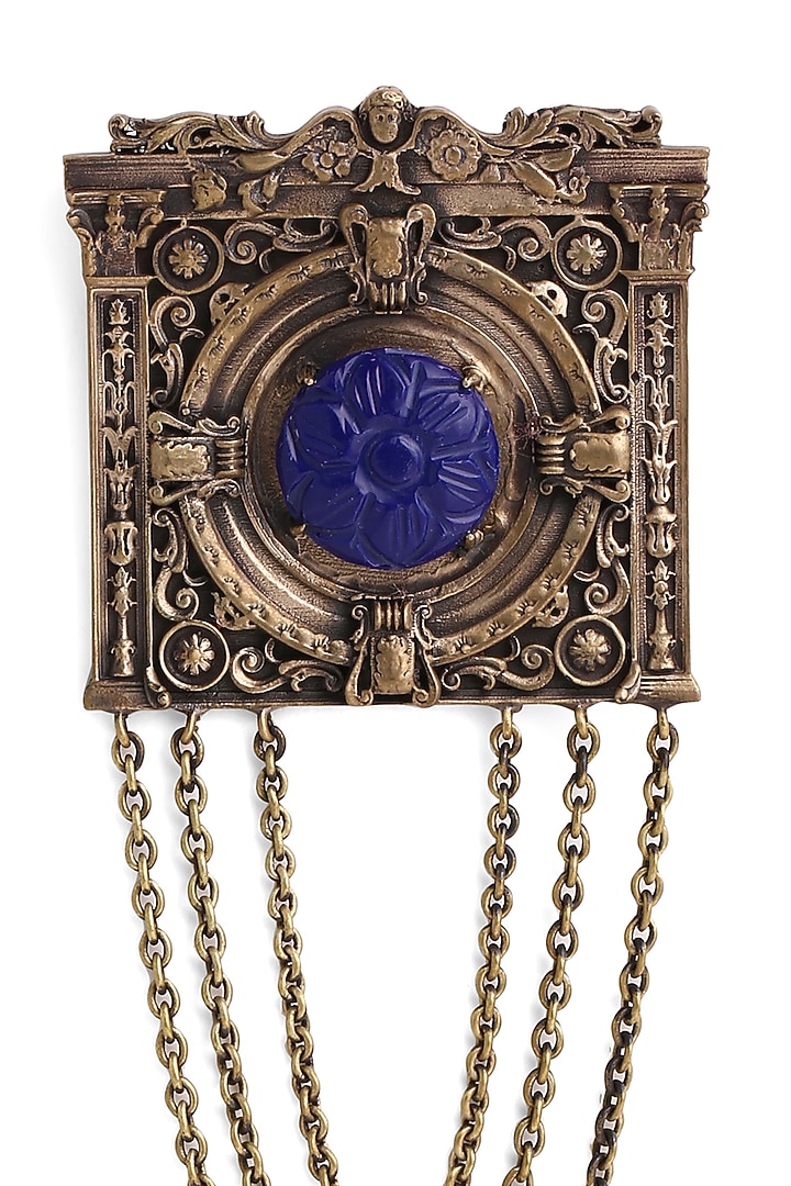 Antique Gold Clock-House Brooch by Cosa Nostraa at Pernia's Pop Up Shop