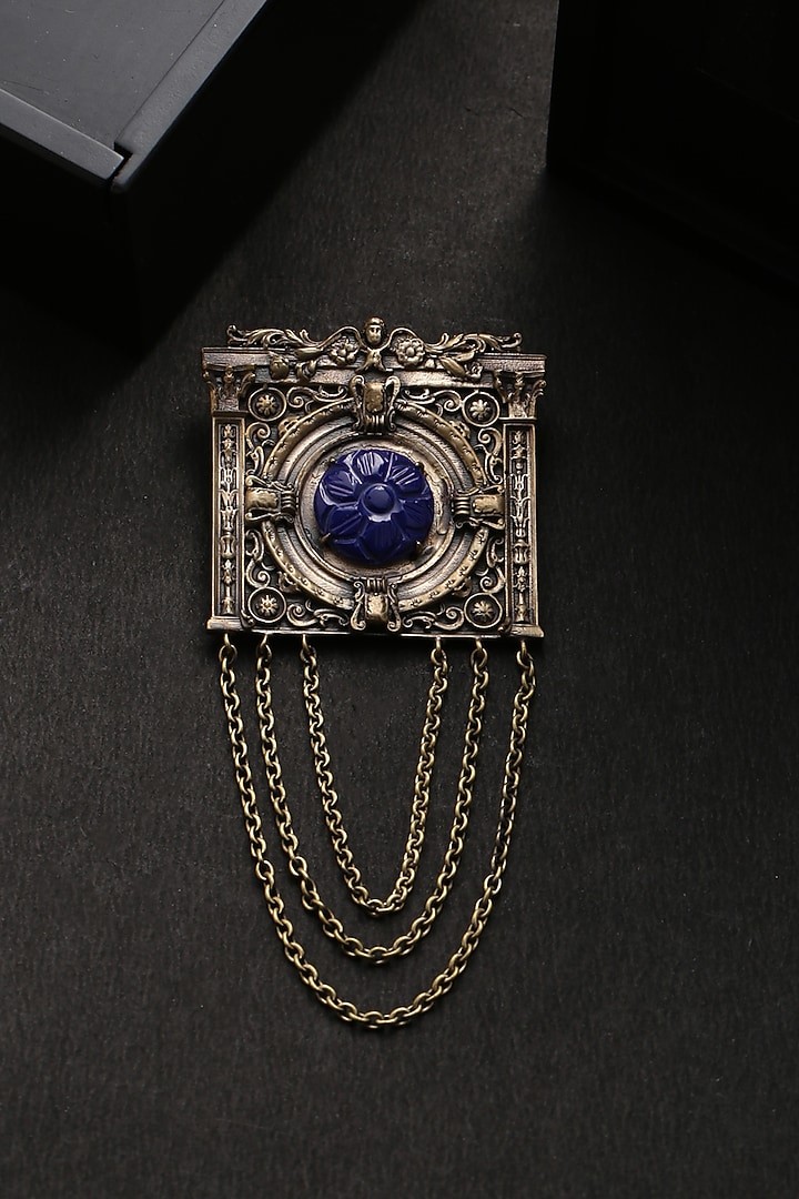 Antique Gold Clock-House Brooch by Cosa Nostraa at Pernia's Pop Up Shop
