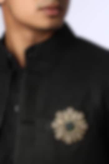 Antique Gold Coin Brooch With Glass Stone by Cosa Nostraa at Pernia's Pop Up Shop