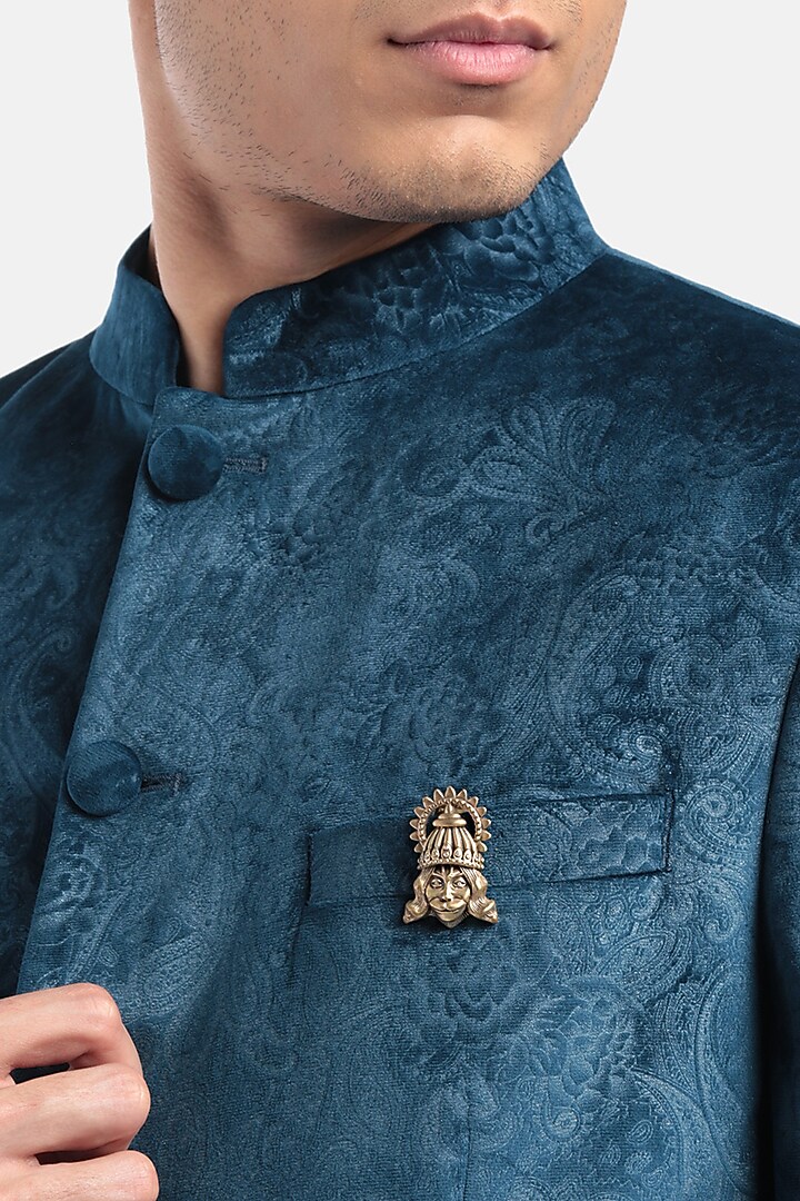 Antique Gold Lord Hanuman Brooch by Cosa Nostraa at Pernia's Pop Up Shop