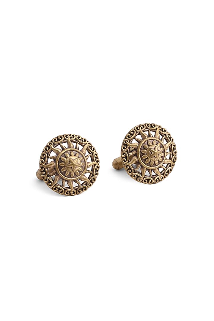 Antique Gold Sun Cufflinks by Cosa Nostraa at Pernia's Pop Up Shop