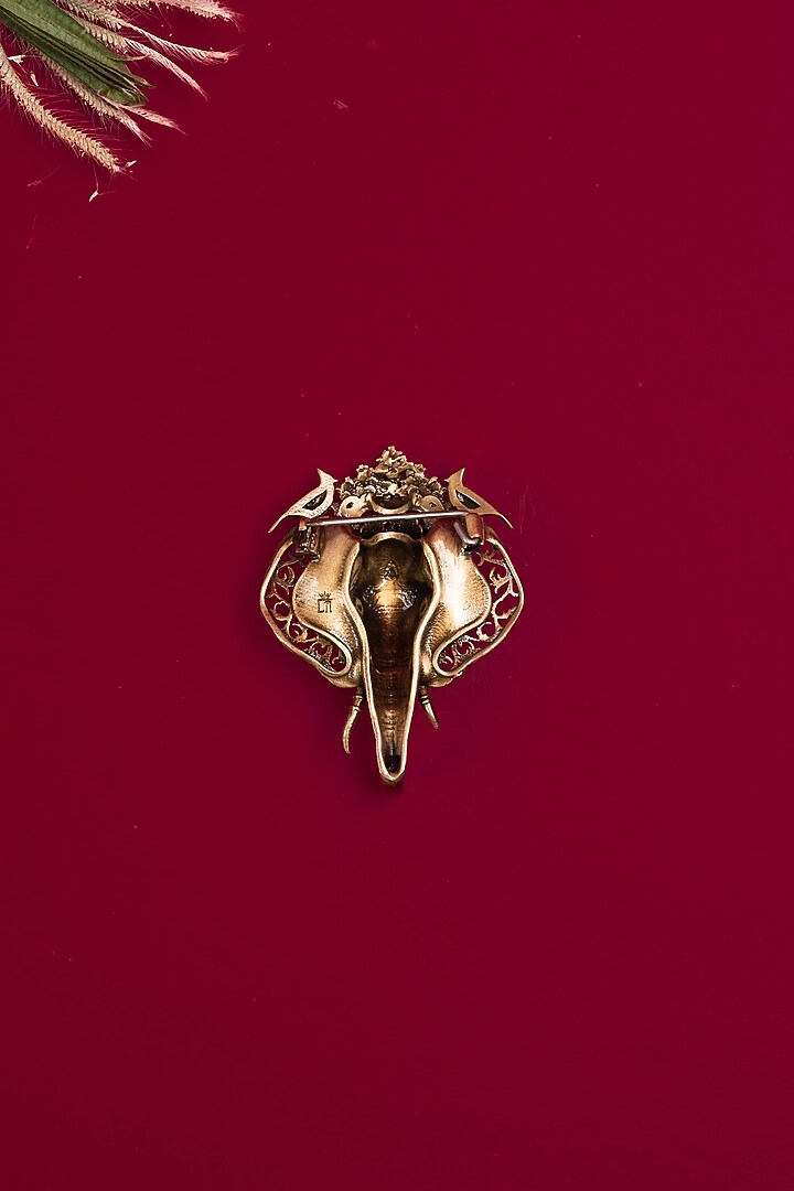 Antique Gold Finish Brooch by Cosa Nostraa at Pernia's Pop Up Shop