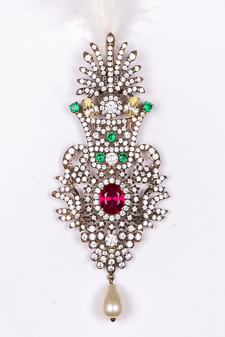 Antique Gold Finish Stone Handcrafted Kalangi by Cosa Nostraa at Pernia's Pop Up Shop