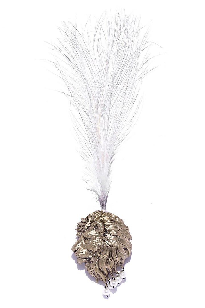 Antique Gold Finish Lion Kalangi by Cosa Nostraa at Pernia's Pop Up Shop