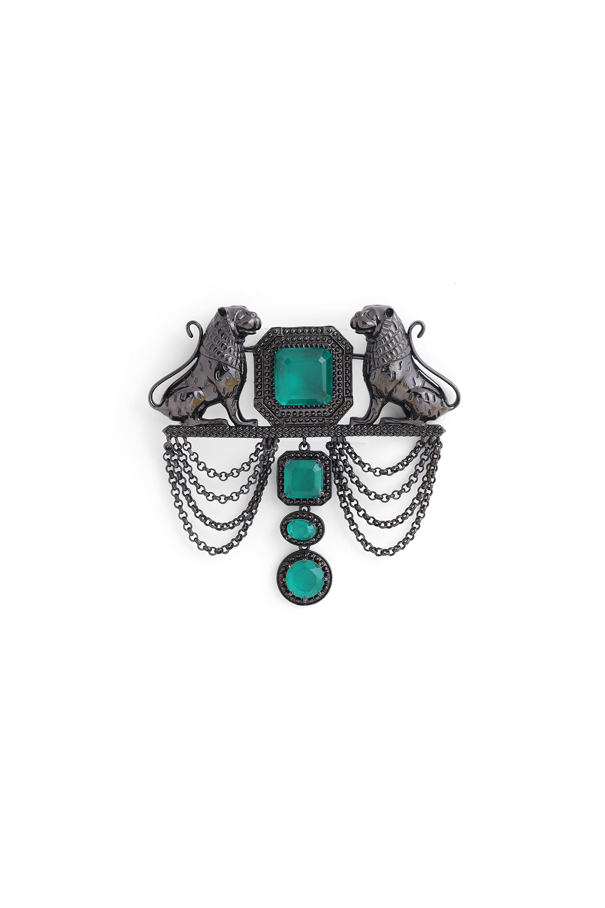 Grey Brass Brooch by Cosa Nostraa