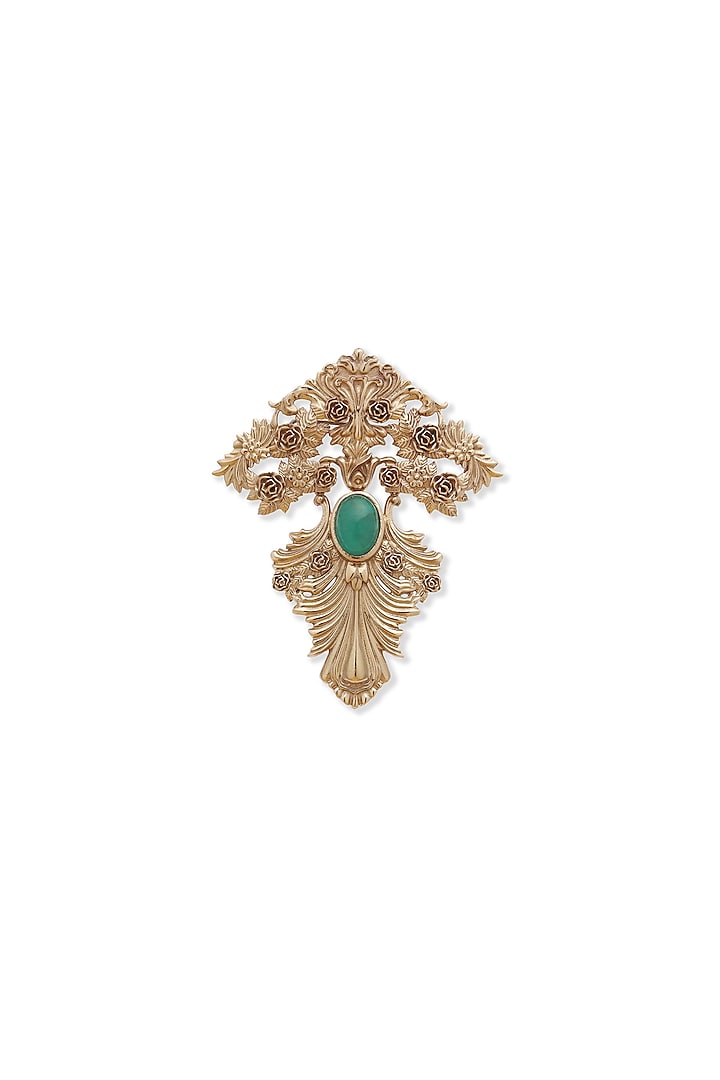 Antique Gold Brass Brooch by Cosa Nostraa