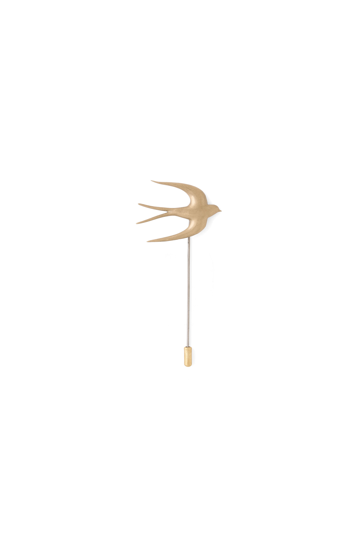 Antique Gold Brass Wonder Flight Lapel Pin by Cosa Nostraa