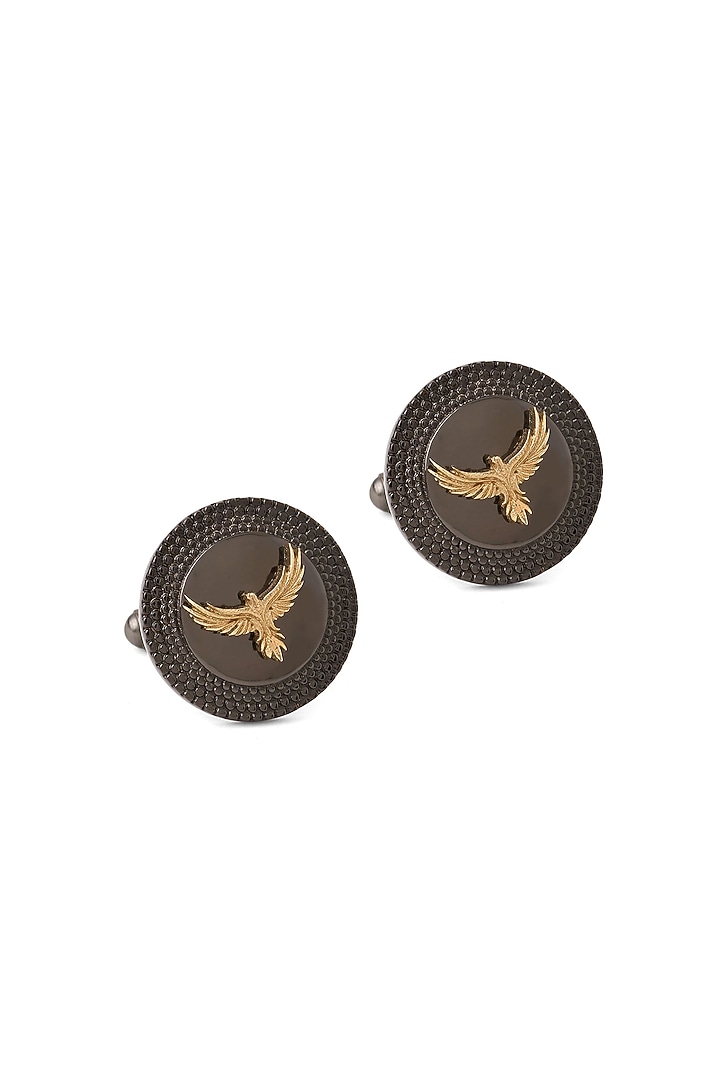 Grey Brass Elegant Eagle Cufflinks by Cosa Nostraa at Pernia's Pop Up Shop