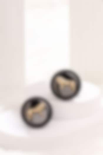 Grey Brass Leo King Cufflinks by Cosa Nostraa at Pernia's Pop Up Shop