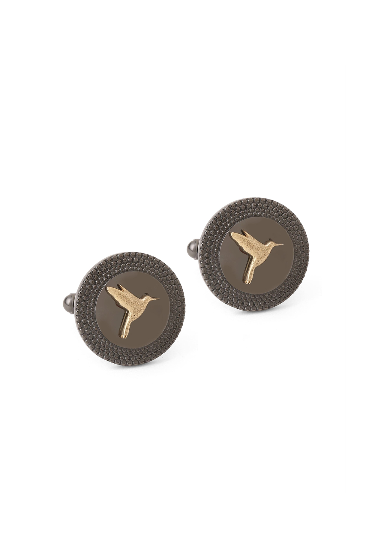 Grey Brass Flight Delight Cufflinks by Cosa Nostraa at Pernia's Pop Up Shop