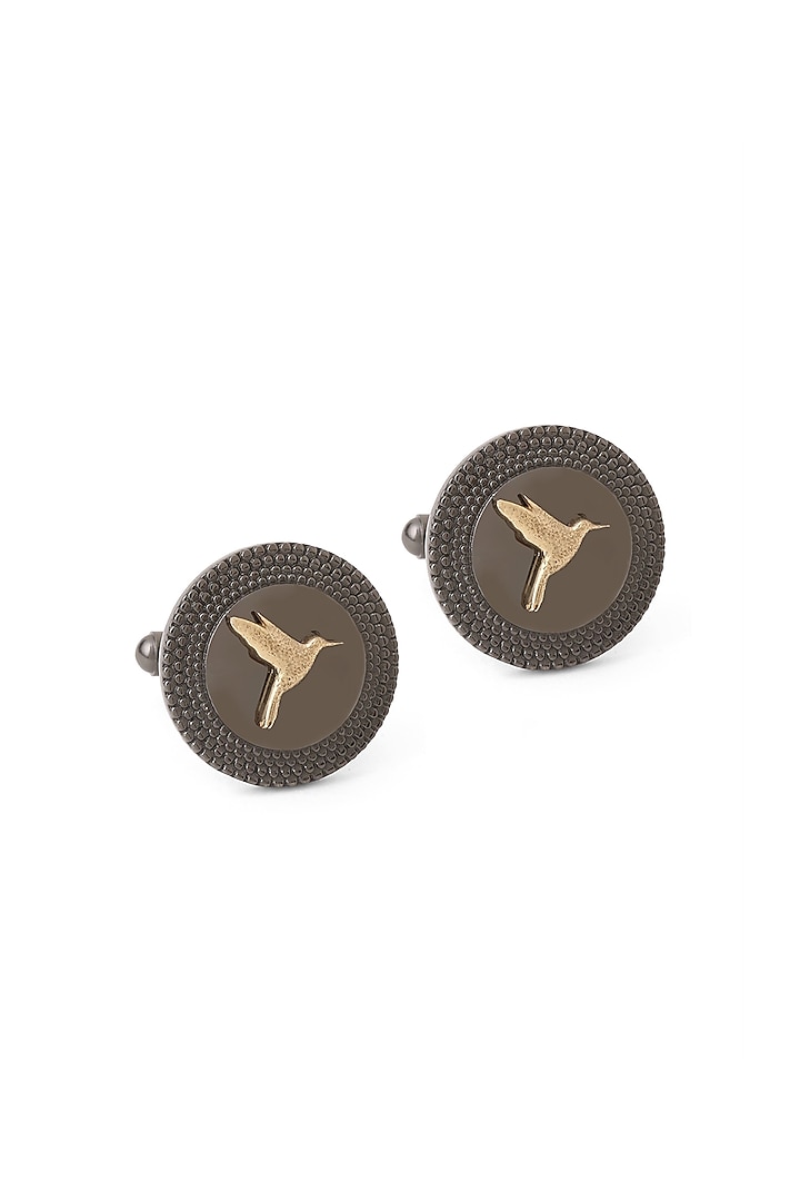 Grey Brass Flight Delight Cufflinks by Cosa Nostraa at Pernia's Pop Up Shop
