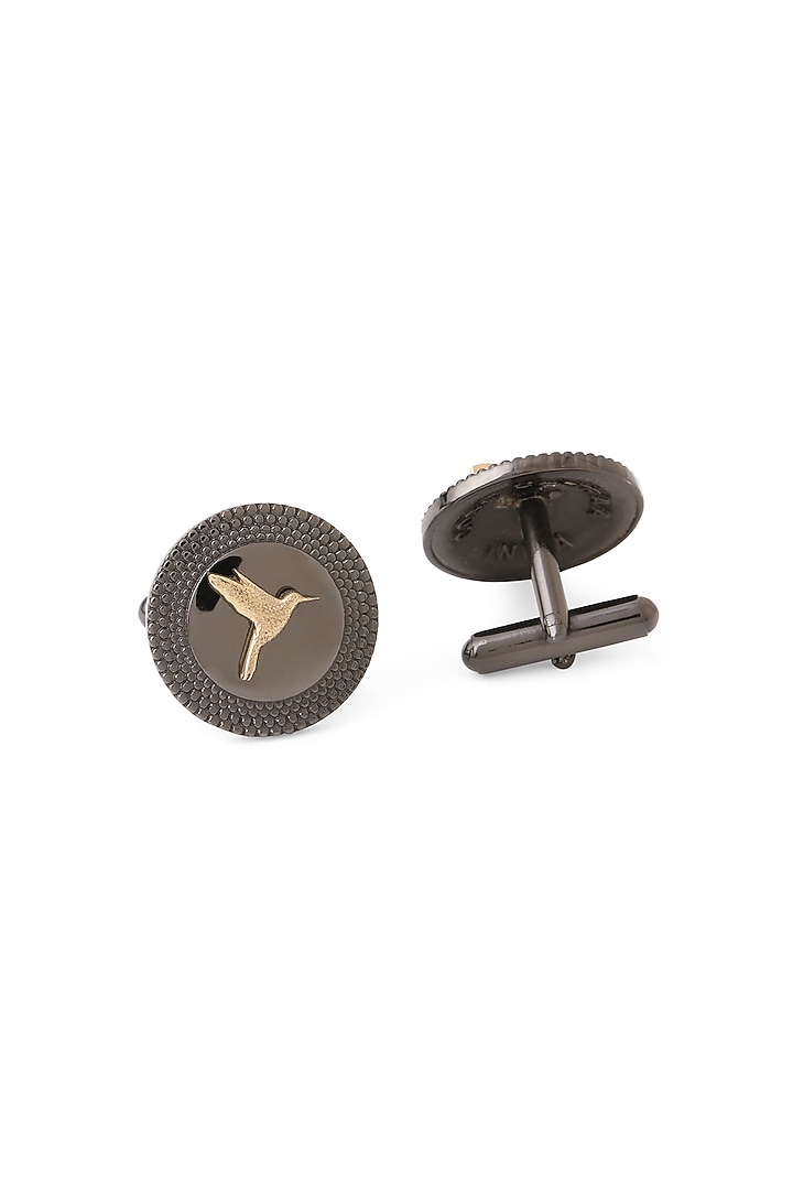 Grey Brass Flight Delight Cufflinks by Cosa Nostraa at Pernia's Pop Up Shop