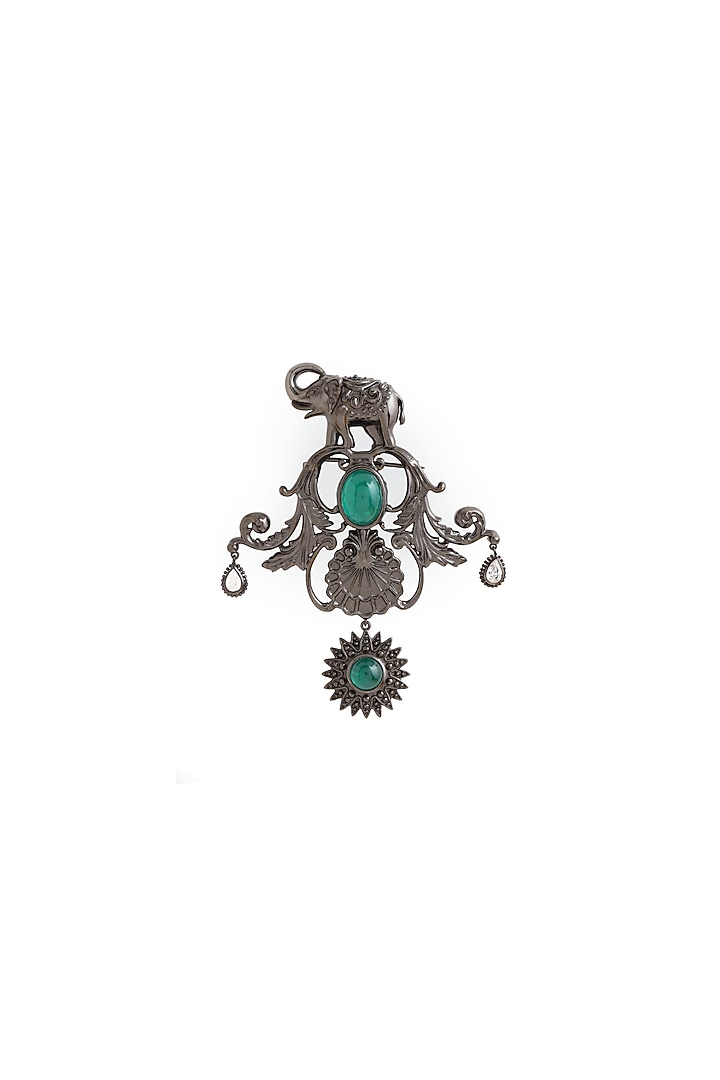 Grey Brass Elephant Brooch by Cosa Nostraa at Pernia's Pop Up Shop