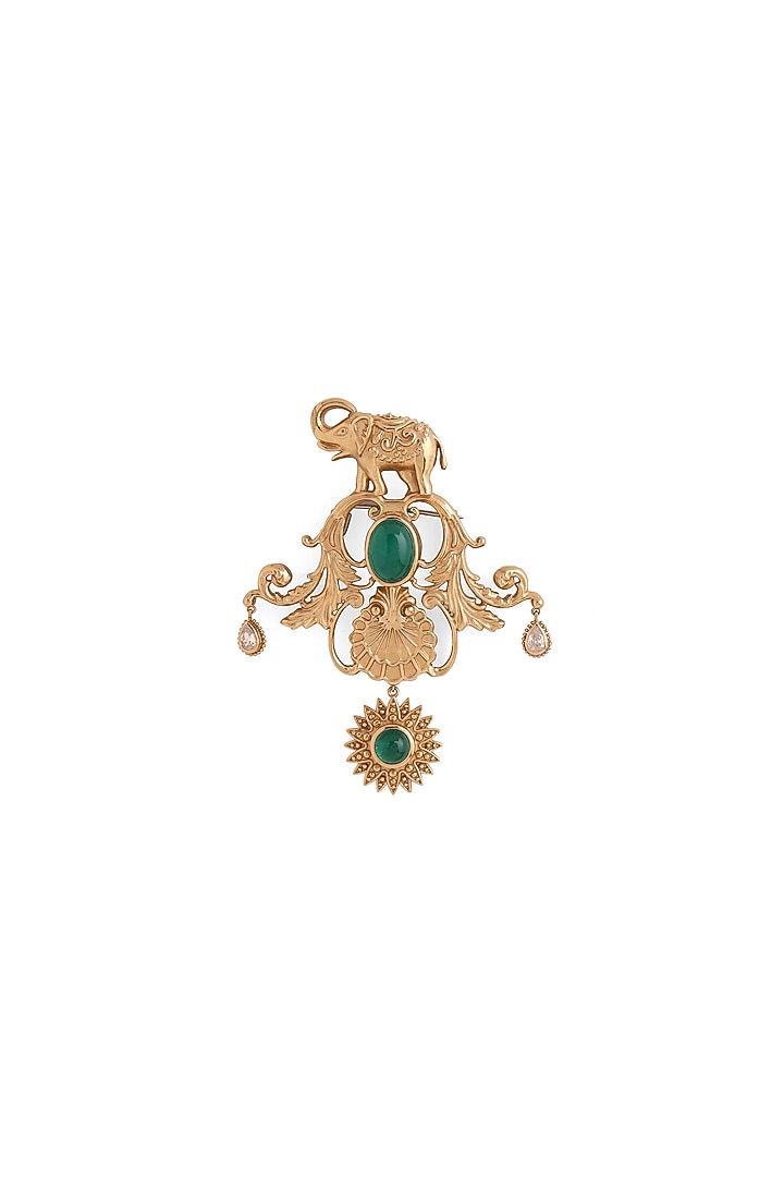 Gold Brass Elephant Brooch by Cosa Nostraa at Pernia's Pop Up Shop