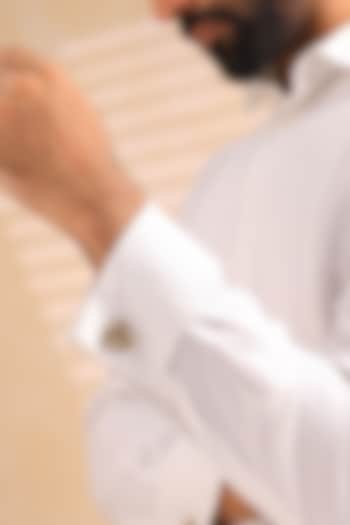 Oxidised Antique Gold Brass Cufflinks (Set Of 2) by Cosa Nostraa at Pernia's Pop Up Shop