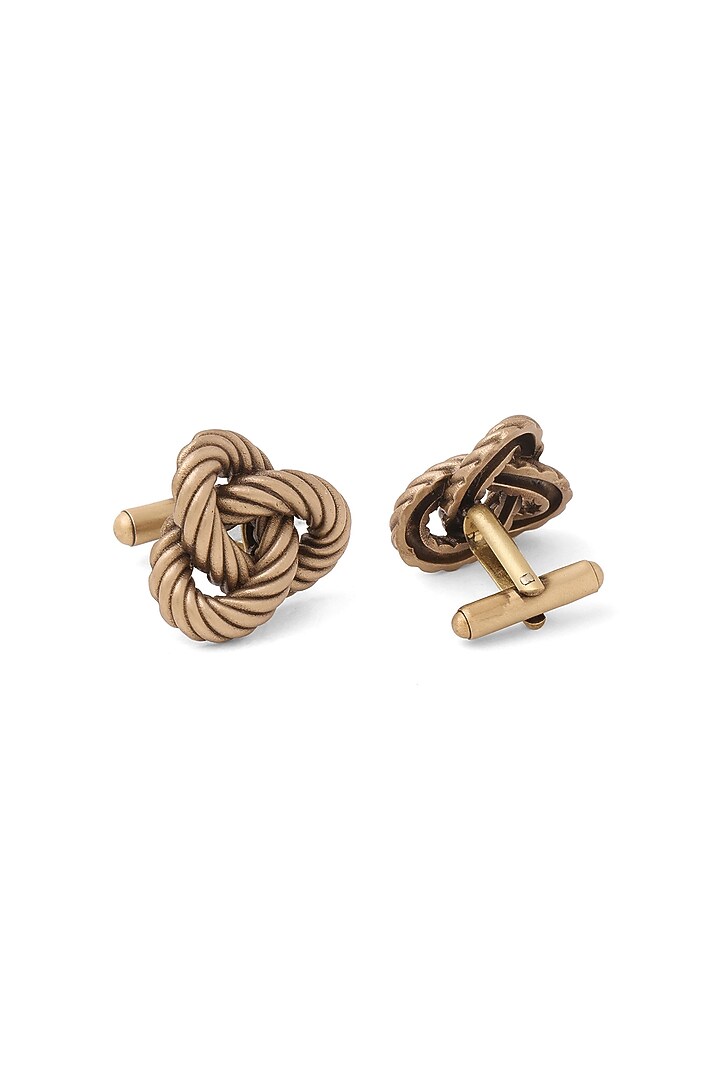 Oxidised Antique Gold Brass Cufflinks (Set Of 2) by Cosa Nostraa at Pernia's Pop Up Shop