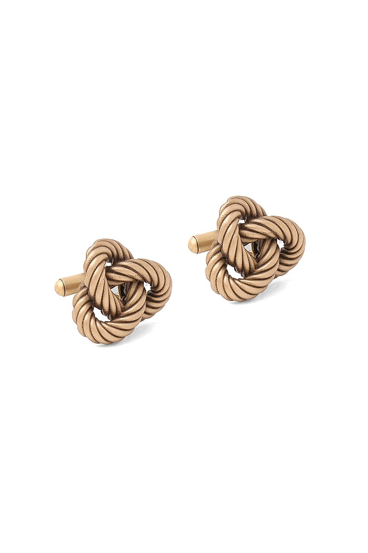 Oxidised Antique Gold Brass Cufflinks (Set Of 2) by Cosa Nostraa at Pernia's Pop Up Shop