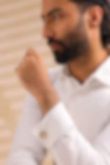 Oxidised Antique Gold Brass Cufflinks (Set Of 2) by Cosa Nostraa at Pernia's Pop Up Shop