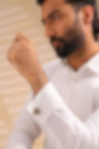 Oxidised Antique Gold Brass Cufflinks (Set Of 2) by Cosa Nostraa at Pernia's Pop Up Shop