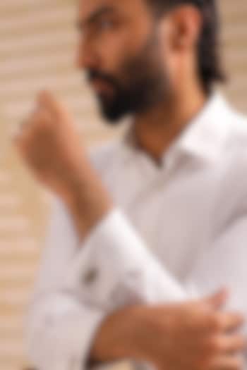 Oxidised Antique Gold Brass Cufflinks (Set Of 2) by Cosa Nostraa at Pernia's Pop Up Shop