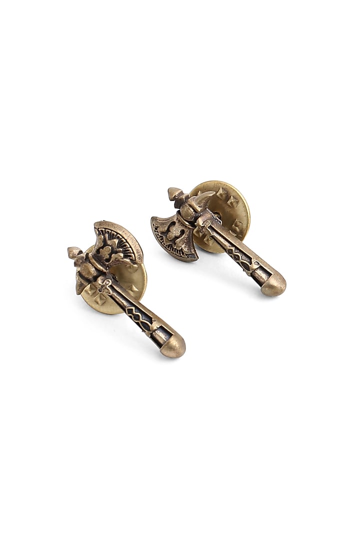 Antique Gold Battle Axe Collar Tips by Cosa Nostraa at Pernia's Pop Up Shop