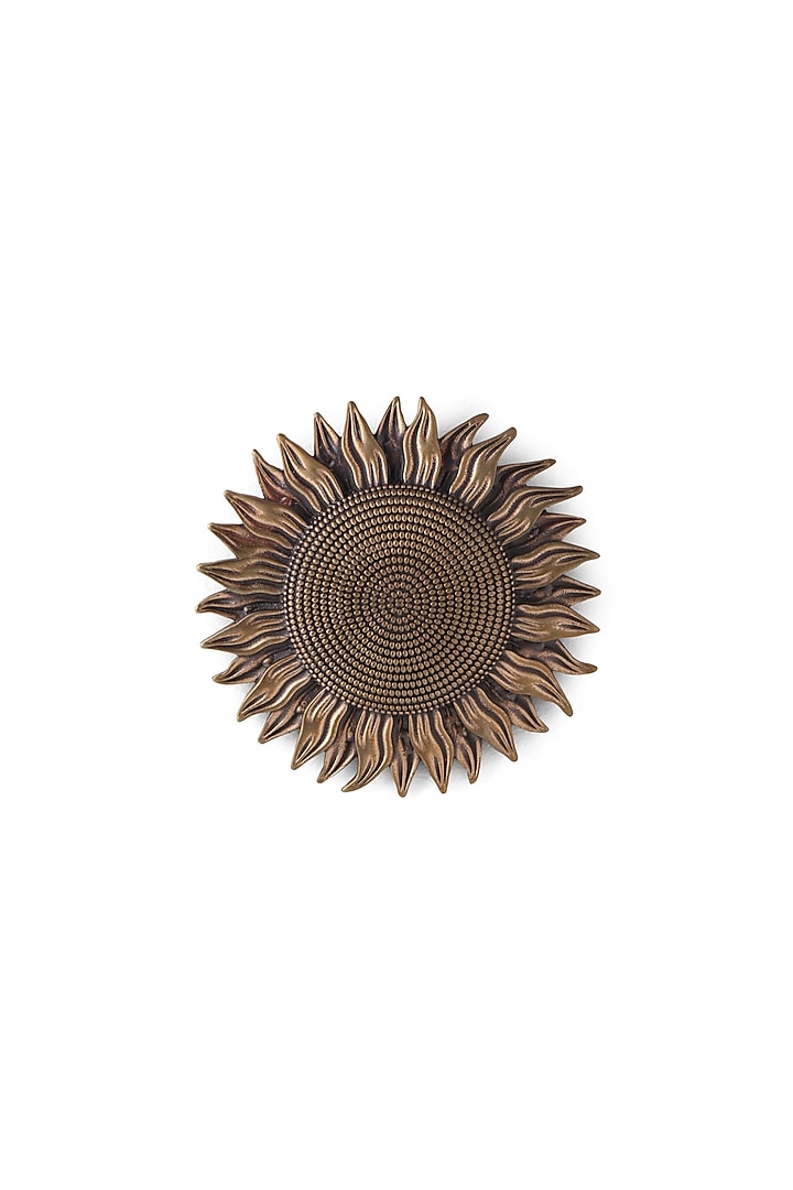 Antique Gold Sunflower Brooch by Cosa Nostraa at Pernia's Pop Up Shop