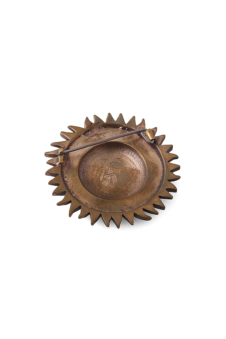 Antique Gold Sunflower Brooch by Cosa Nostraa at Pernia's Pop Up Shop