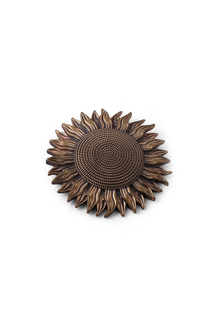 Antique Gold Sunflower Brooch by Cosa Nostraa at Pernia's Pop Up Shop