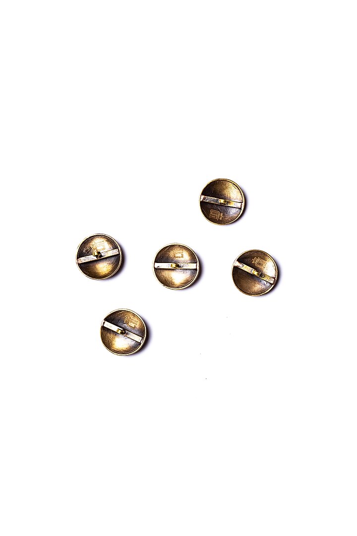 Antique Gold Sun-Star Buttons (Set of 5) by Cosa Nostraa at Pernia's Pop Up Shop