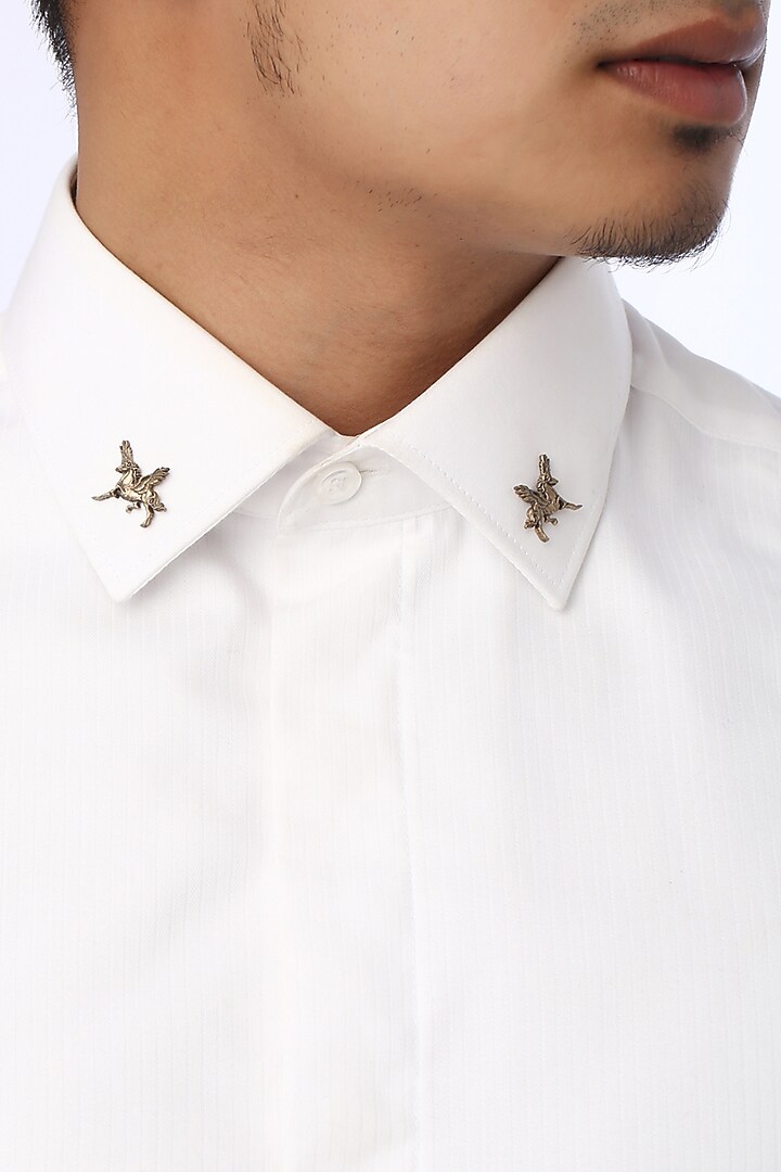Antique Gold Pegasus Collar Tips by Cosa Nostraa at Pernia's Pop Up Shop
