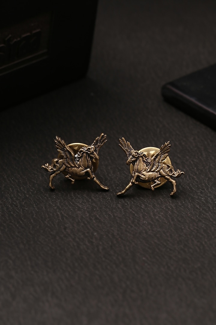 Antique Gold Pegasus Collar Tips by Cosa Nostraa at Pernia's Pop Up Shop