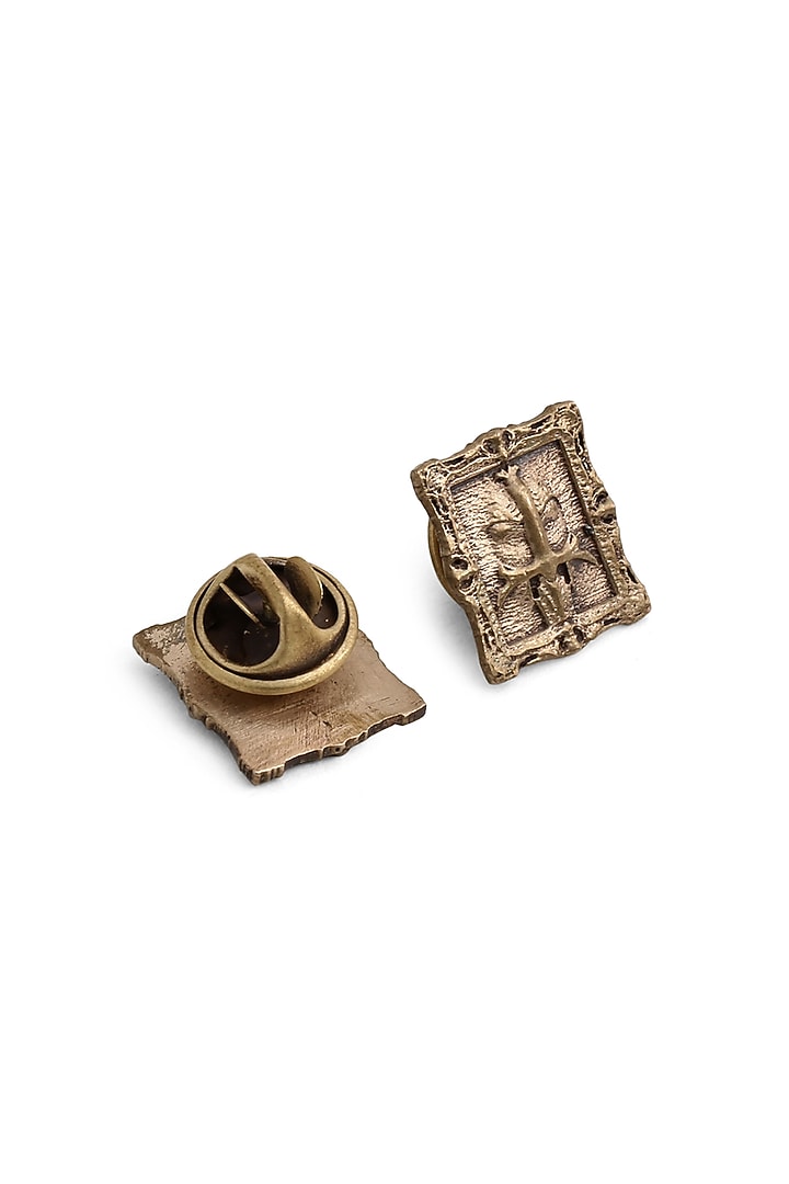 Antique Gold Shield Collar Tips by Cosa Nostraa at Pernia's Pop Up Shop